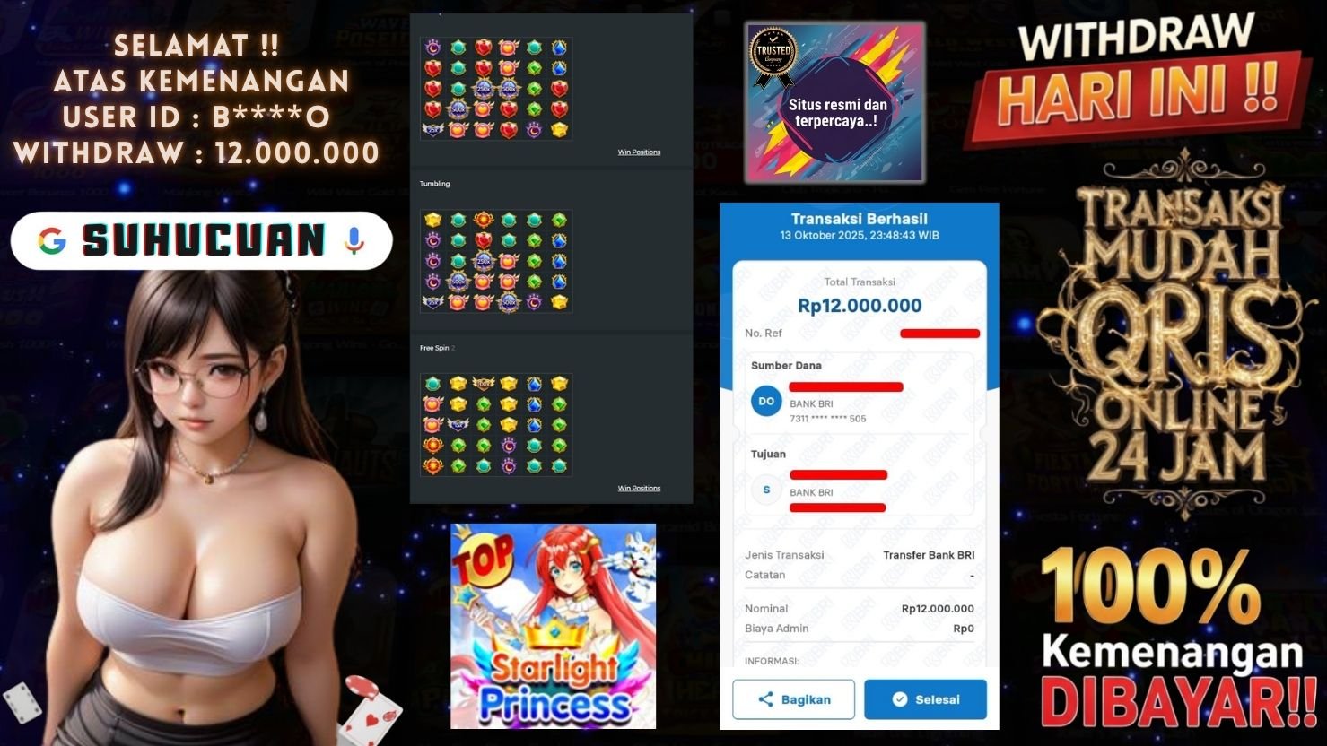 SUHUCUAN JACKPOT SLOT STARLIGHT PRINCESS